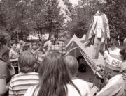 Deutscher Wandertag 1981 in Bad Driburg - Heinrich Henniger im Zeltlager der Wanderjugend