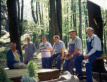 Bau der Felsenbühne - Ein Bierchen nach getaner Arbeit
